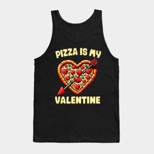 Pizza Is My Valentine Funny Valentines Day Boys Girls Kids Tank Top